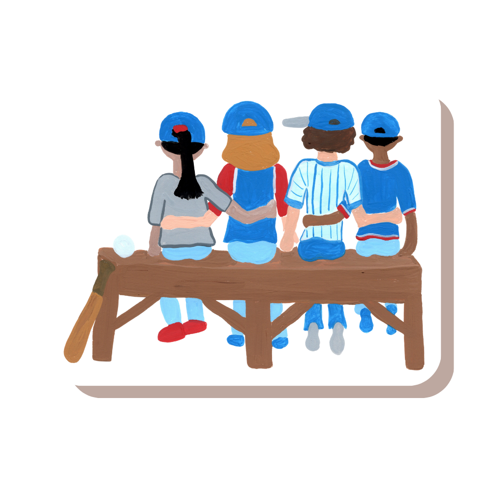 Baseball Team Friendship Sticker