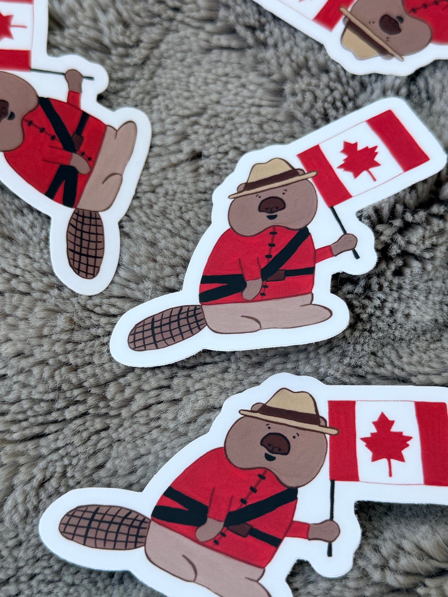 Mountie Beaver Vinyl Sticker