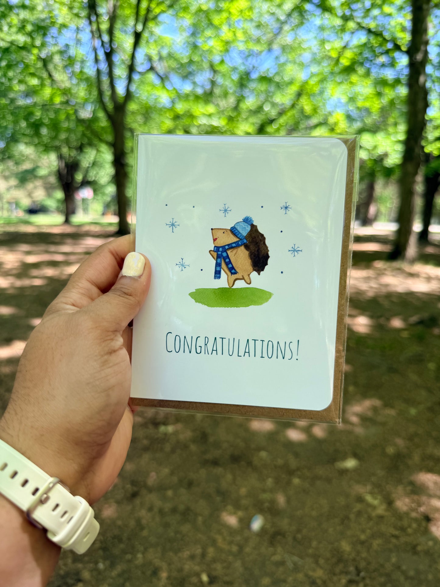 Hedgehog Congratulations Card