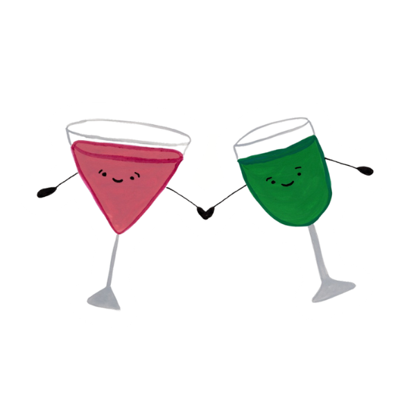 Cheers Cocktail Duo Vinyl Sticker