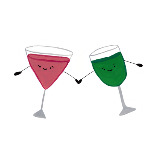 Cheers Cocktail Duo Vinyl Sticker