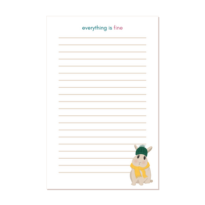 Cozy Bunny Lined Notepad