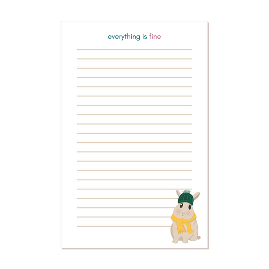 Cozy Bunny Lined Notepad