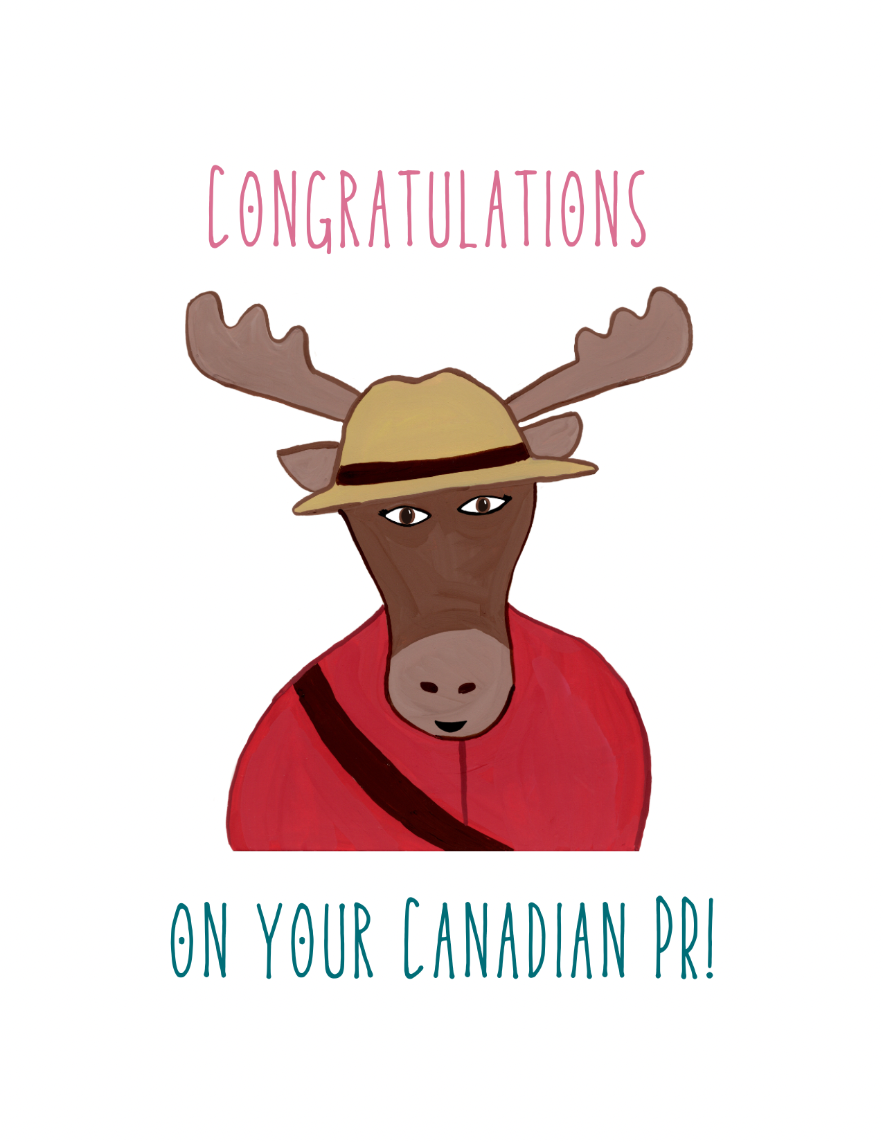 Mighty Moose Canadian Citizenship Celebration Card