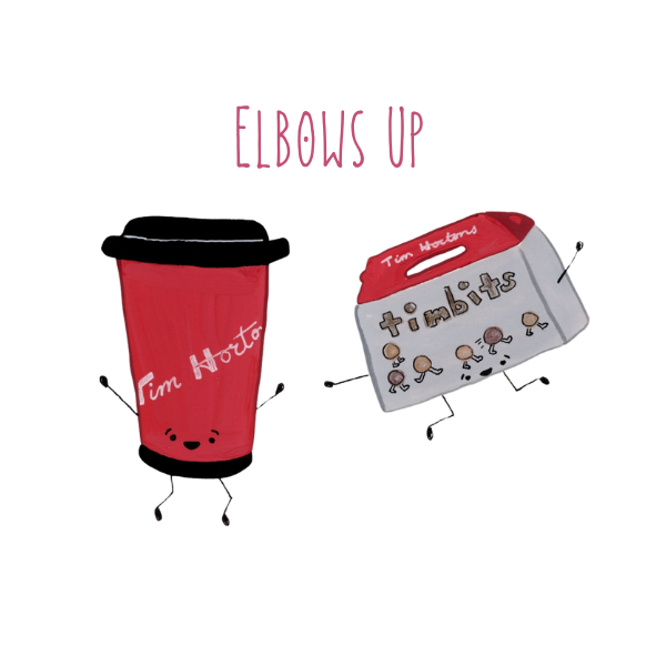 Elbows Up Tim's Sticker