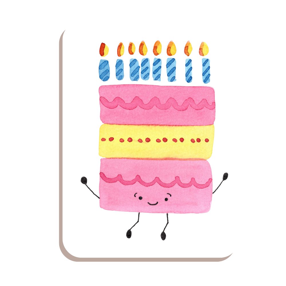Birthday Cake Vinyl Sticker