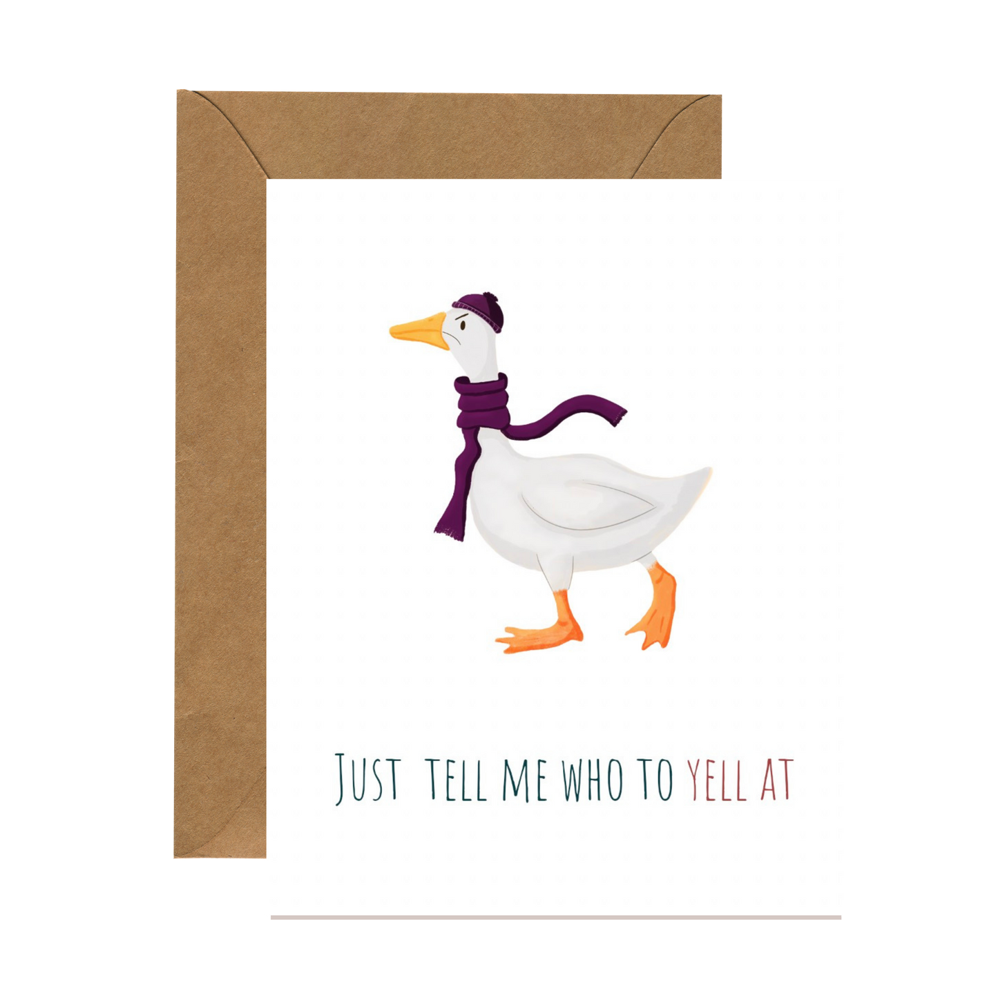 Protective Grumpy Goose Card | Best Friend Support