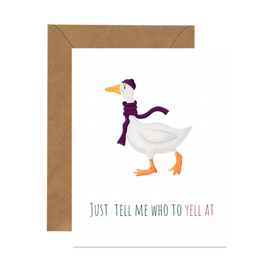 Protective Grumpy Goose Card | Best Friend Support