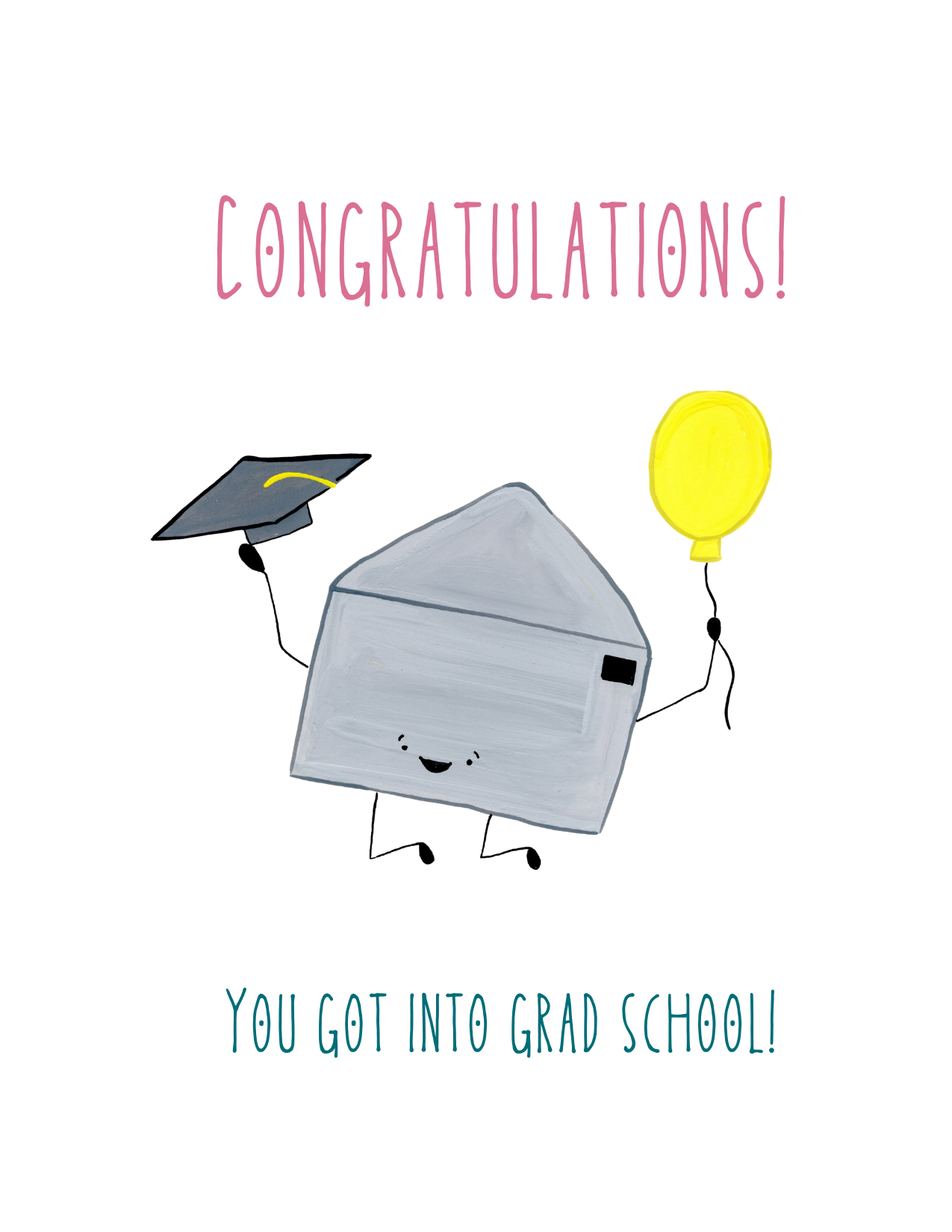 Happy Grad School Acceptance Congratulations Card