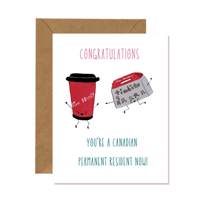 Canadian PR Coffee & Timbits Congratulations Card