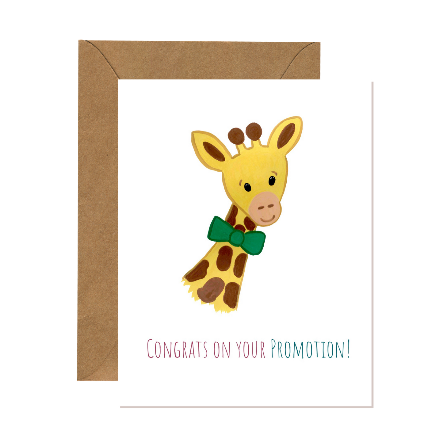 Giraffe New Job & Promotion Card