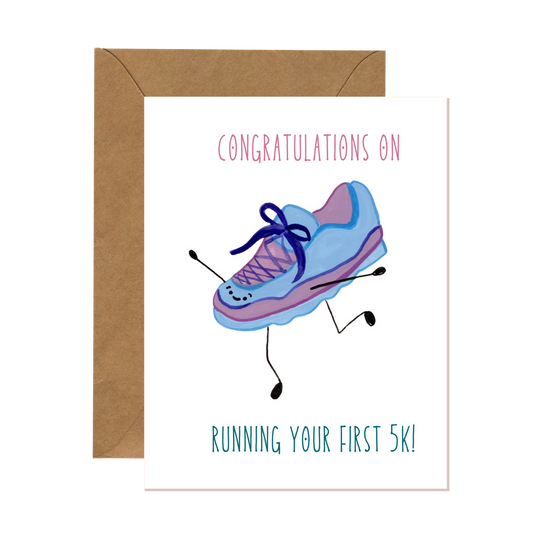 First 5k Race Congratulations Card