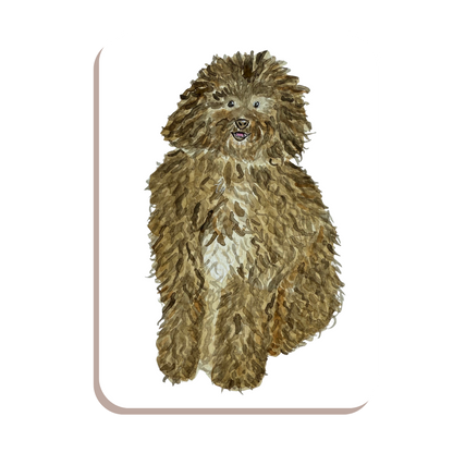 Fluffy Pup Dog Vinyl Sticker