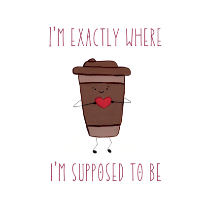 Latte Cup Affirmation Vinyl Sticker