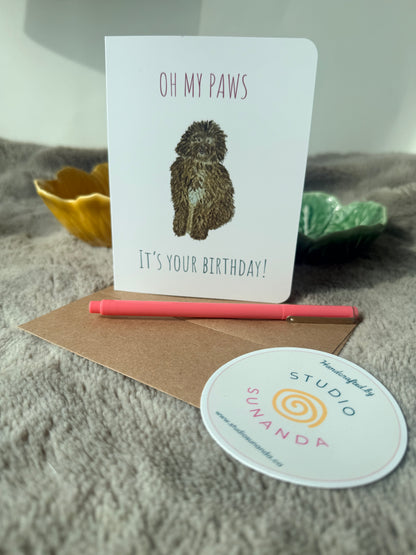 Oh My Paws Birthday Card