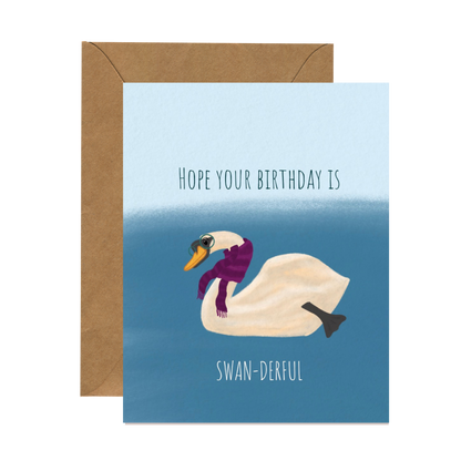Swan-derful Birthday Card