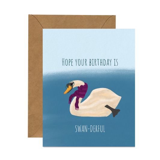 Swan-derful Birthday Card