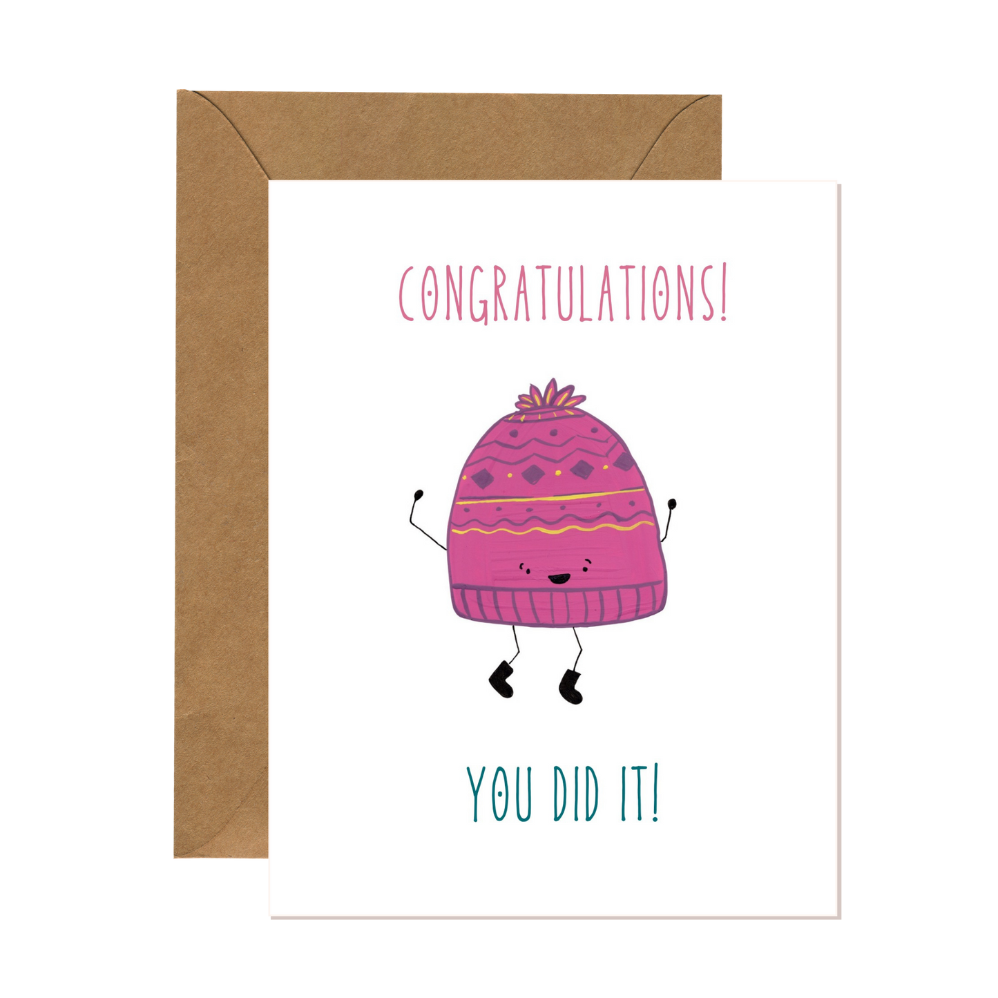 Cozy Congratulations Toque Winter Hat Card