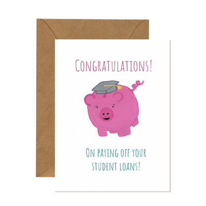 Student Loan Paid Off Congratulations Card