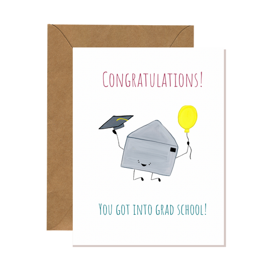 Grad School Acceptance Congratulations Card