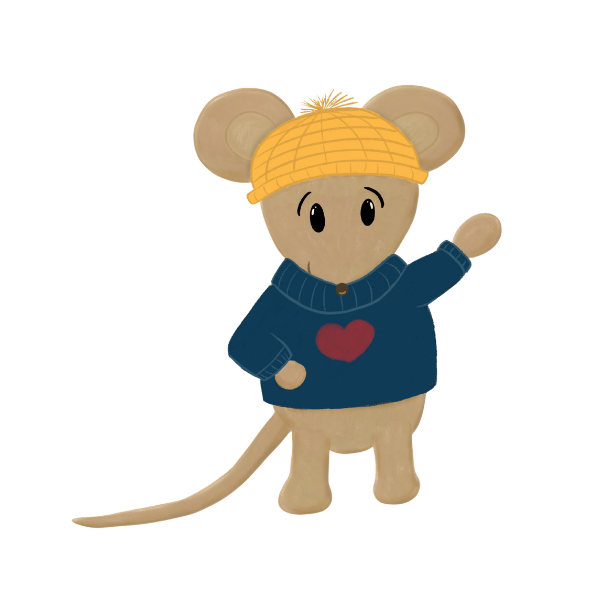 Cozy Mouse Vinyl Sticker