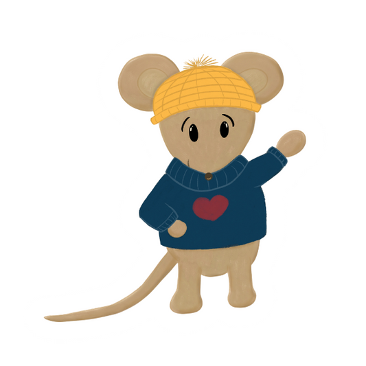 Cozy Mouse Vinyl Sticker