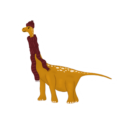 Cozy Brontosaurus Vinyl Sticker | Dino Lover Decal
