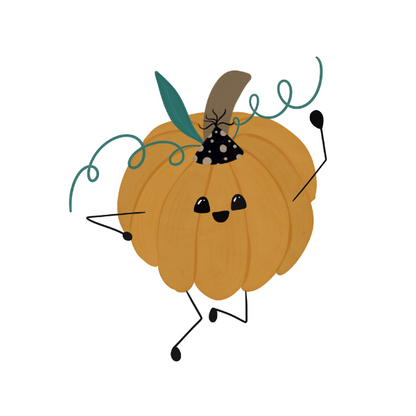 Party Pumpkin Vinyl Sticker