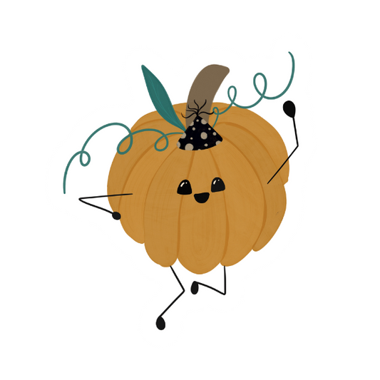 Party Pumpkin Vinyl Sticker