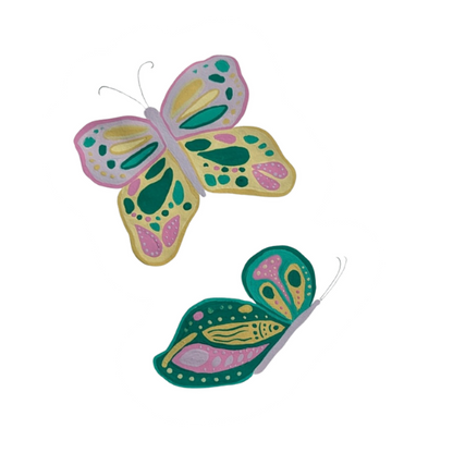 Modern Folk Art Butterflies Vinyl Sticker