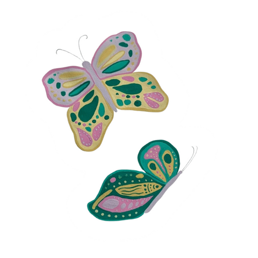 Modern Folk Art Butterflies Vinyl Sticker
