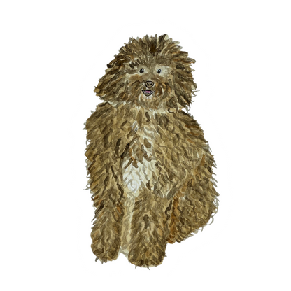 Fluffy Pup Dog Vinyl Sticker