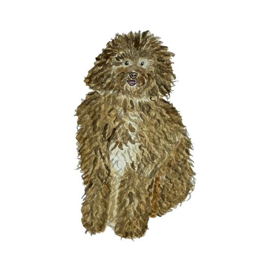 Fluffy Pup Dog Vinyl Sticker