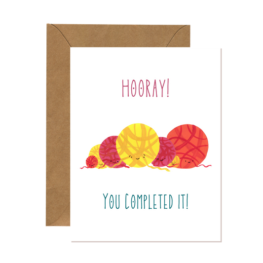 Cozy Knitting Congratulations Card