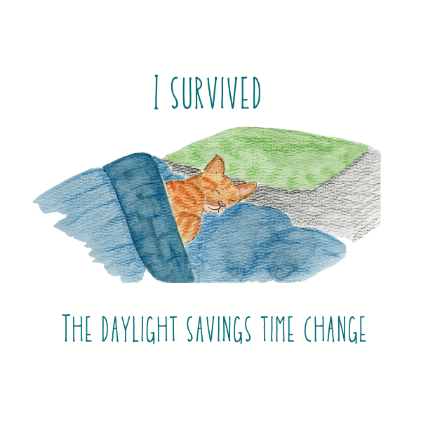 I Survived the Daylight Savings Time Change Sticker