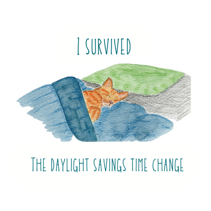 I Survived the Daylight Savings Time Change Sticker