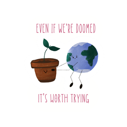 Climate Hope Globe Vinyl Sticker
