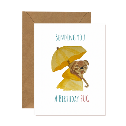 Sending You a Birthday Pug Card