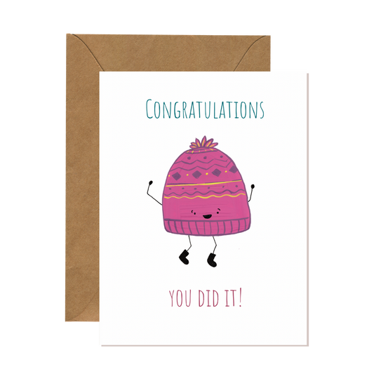 Cozy Toque Congratulations Card