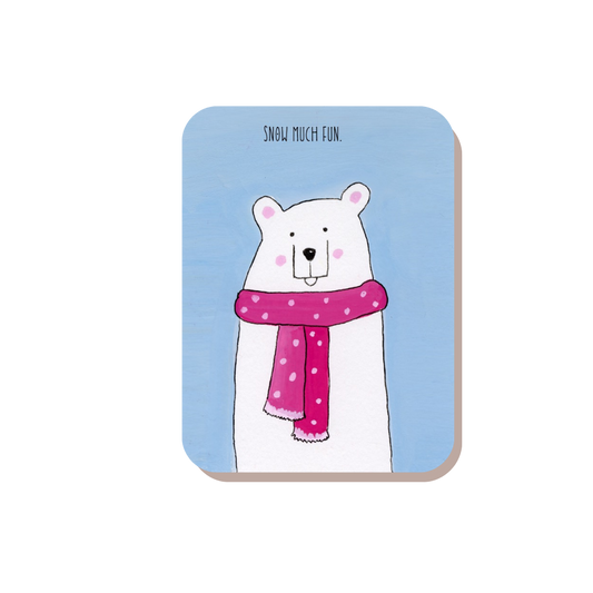 Grumpy Polar Bear Mini-Sticker