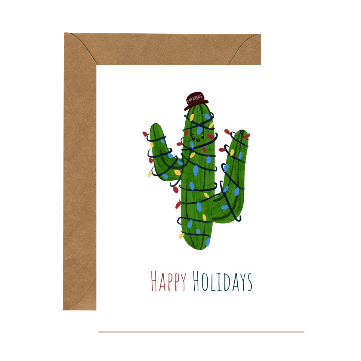 Christmas Cactus Holiday Card