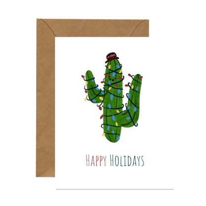 Christmas Cactus Holiday Card