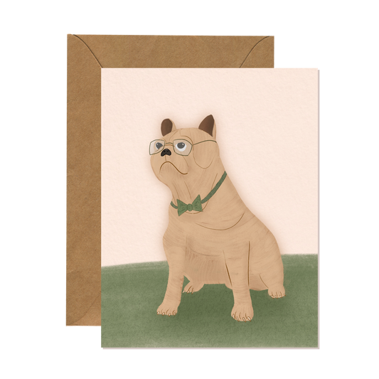 Earnest Academic Pug Card