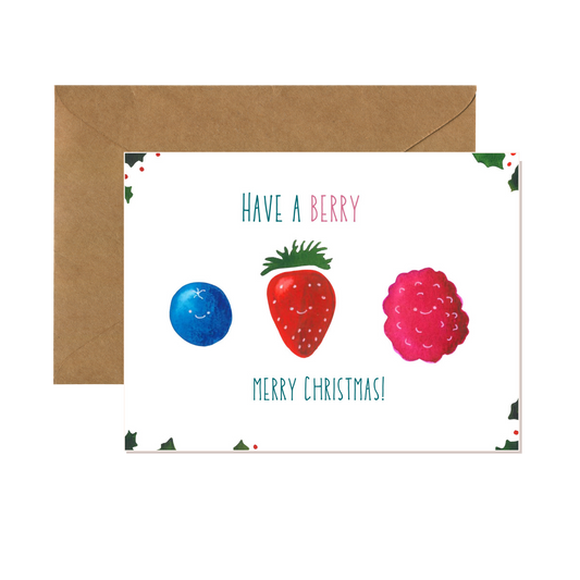 Berry merry Christmas card