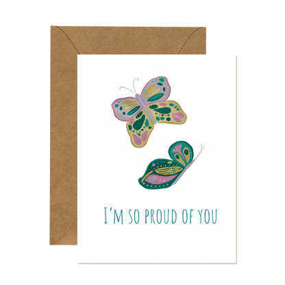 So Proud of You Butterfly Card