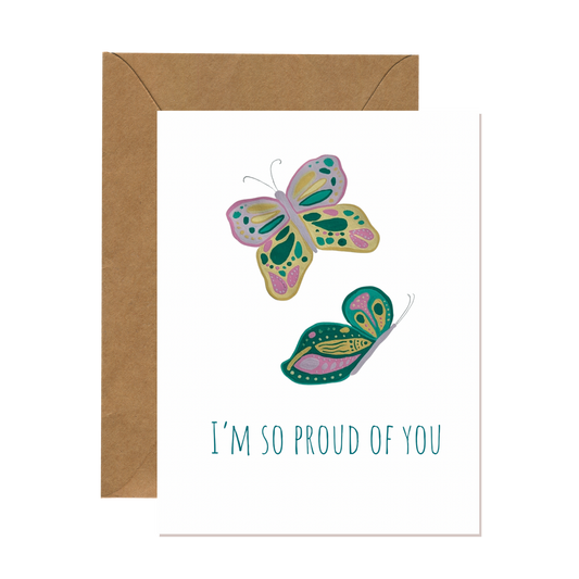 So Proud of You Butterfly Card
