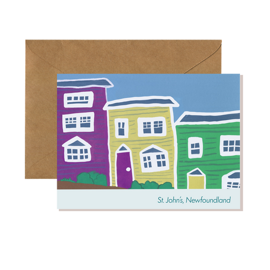 Jellybean Row St. John's Inspired Newfoundland Card