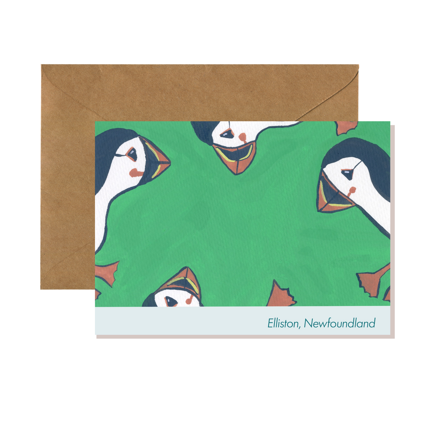 Elliston Puffins Inspired Newfoundland Card