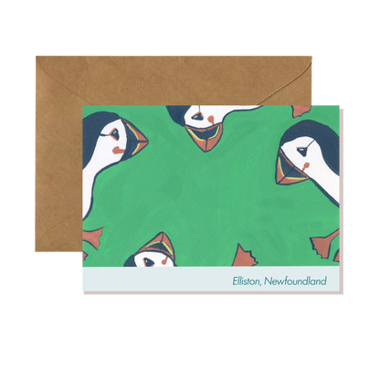 Elliston Puffins Newfoundland Card