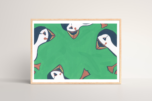 Elliston Puffins 5x7” Art Print